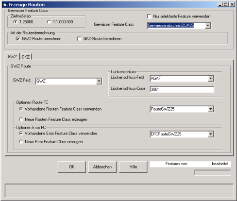 hydrotools Erzeuge Routen